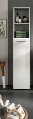 Dome Hochschrank  B/H/T 30x150x30 in Hellgrau und weiß