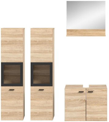 Harbor Badkombination  B/H/T 137x186x33 in Eiche Sonoma