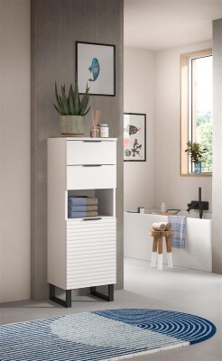 Chorus Standschrank B/H/T 35x110x34 in weiß