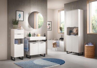 Chorus Badkombination B/H/T 120x193x34 in weiß