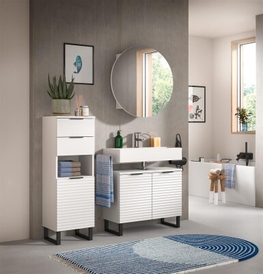 Chorus Badkombination B/H/T 120x193x34 in weiß