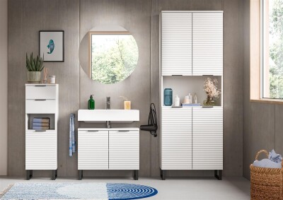 Chorus Badkombination B/H/T 155x193x34 in weiß