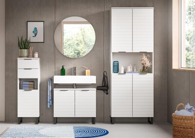 Chorus Badkombination B/H/T 155x193x34 in weiß