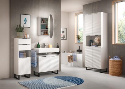 Chorus Badkombination B/H/T 155x193x34 in weiß