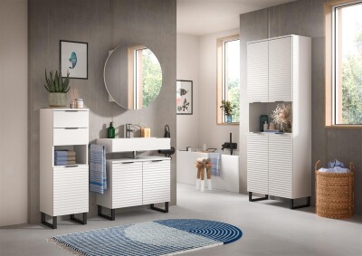 Chorus Badkombination B/H/T 155x193x34 in weiß
