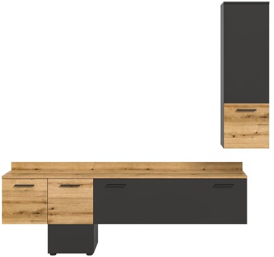 Aim Wohnwand  B/H/T 195x196x37 in Grau inkl....