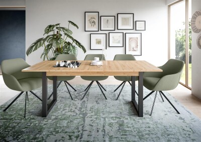 Cloud Ausziehbarer Esstisch B/H/T 150-190x76x90 in Artisan Eiche