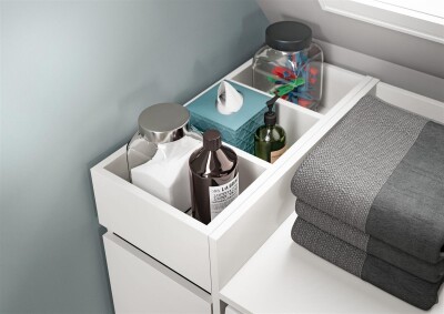 Chill Anstellregal mit Schubkasten B/H/T 29x101x60 in weiß