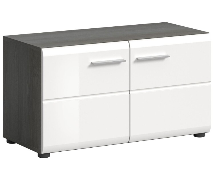 Mambo Sitzbank  B/H/T 80x44x37 in Rauchsilber und weiß