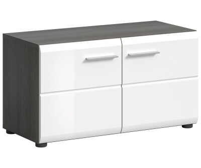 Mambo Sitzbank  B/H/T 80x44x37 in Rauchsilber und weiß