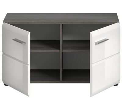 Mambo Sitzbank  B/H/T 80x44x37 in Rauchsilber und weiß