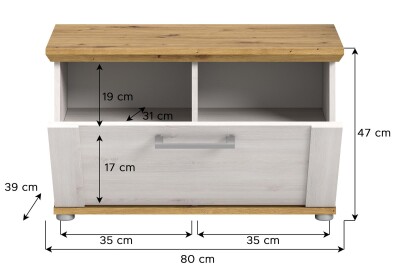 Bella Sitzbank  B/H/T 80x47x39 in Sibiu Lärche