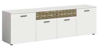 Halo Lowboard B/H/T 190x57x37 in weiß und gold