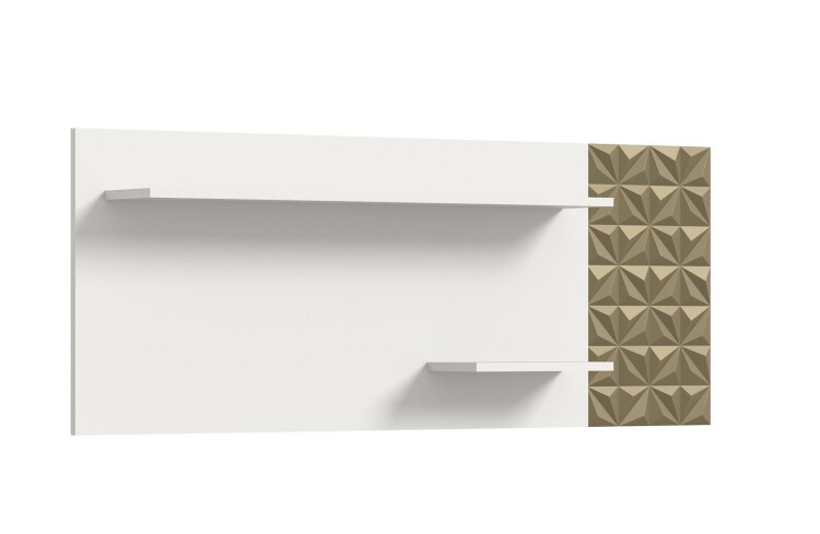Halo Wandboard B/H/T 144x53x17 in weiß und gold