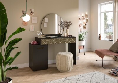Halo Schminktisch  B/H/T 117x138x42 in schwarz