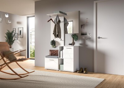 Bello Garderobenpaneel  B/H/T 55x114x28 in weiß