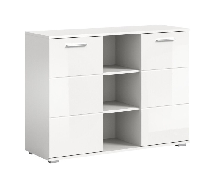 Bello Kommode  B/H/T 110x83x37 in weiß Hochglanz
