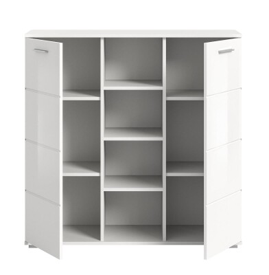 Bello Kommode  B/H/T 110x107x37 in weiß Hochglanz