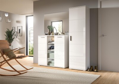 Bello Kommode  B/H/T 110x107x37 in weiß Hochglanz