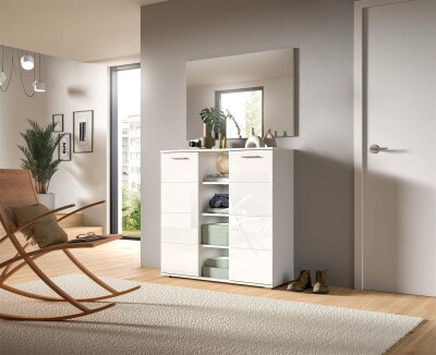 Bello Garderobenkombination  B/H/T 110x191x37 in weiß