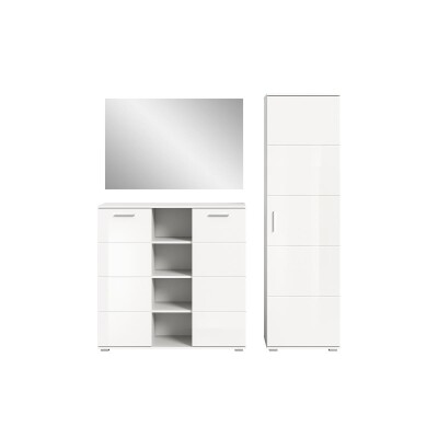 Bello Garderobenkombination  B/H/T 180x191x37 in weiß