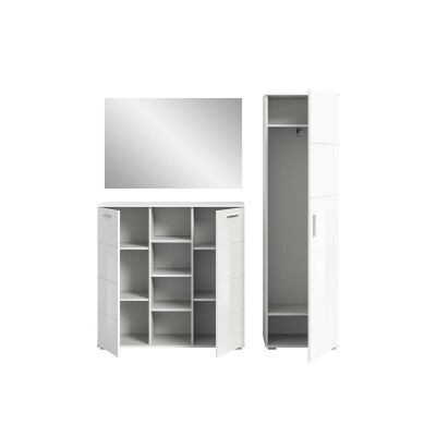 Bello Garderobenkombination  B/H/T 180x191x37 in weiß