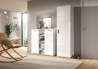 Bello Garderobenkombination  B/H/T 180x191x37 in weiß