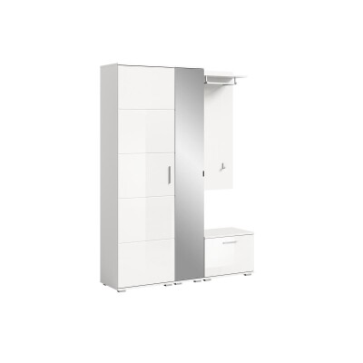 Bello Garderobenkombination  B/H/T 140x191x37 in weiß