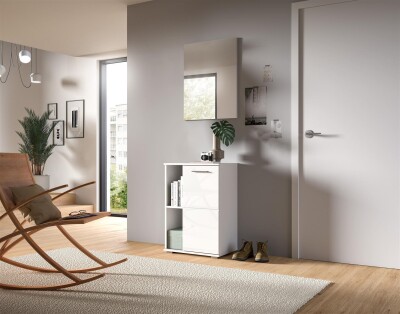 Bello Garderobenkombination  B/H/T 55x191x37 in weiß