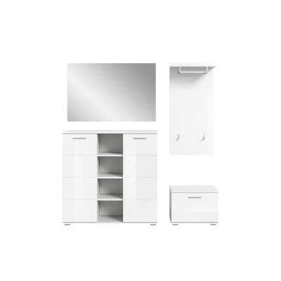 Bello Garderobenkombination  B/H/T 180x191x37 in weiß