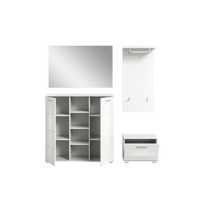 Bello Garderobenkombination  B/H/T 180x191x37 in weiß