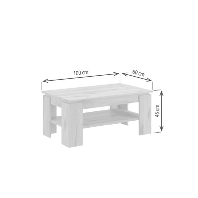 Colossus Couchtisch  B/H/T 100x45x60 in Nox Oak