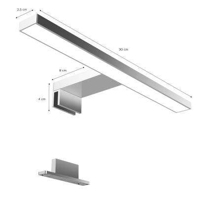 Beleuchtung Badaufsatzleuchte SIMPLE  B/H/T 34x13x