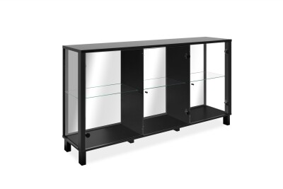 Sideboard Alva 51A schwarz / Spiegel