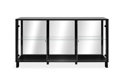 Sideboard Alva 51A schwarz / Spiegel
