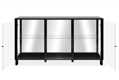 Sideboard Alva 51A schwarz / Spiegel