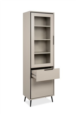 Vitrine Aurora 52B sand / schwarz