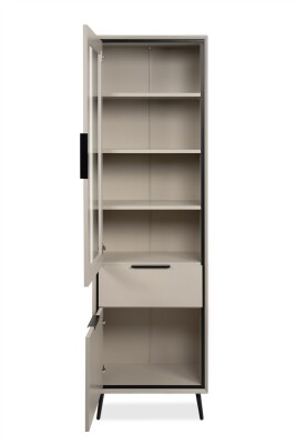 Vitrine Aurora 52B sand / schwarz