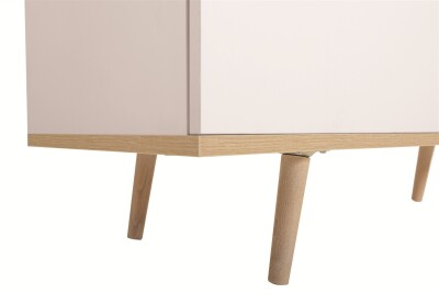 Kommode Helsinki 56 weiß / Dekor Sonoma Eiche