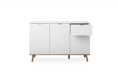 Kommode Helsinki 56 weiß / Dekor Sonoma Eiche