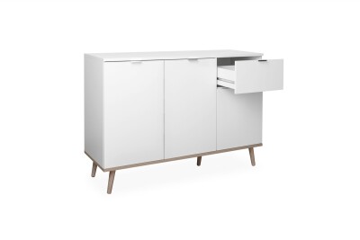 Kommode Helsinki 56 weiß / Dekor Sonoma Eiche