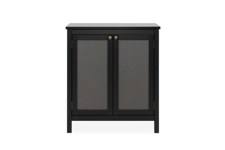 Kommode Bastille 01A schwarz / Geflecht Nobel