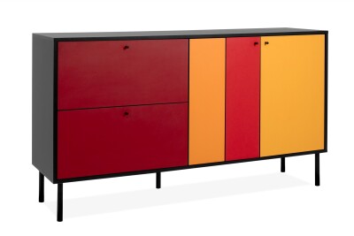 Sideboard Viva 51A schwarz / Multicolor