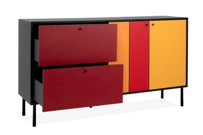 Sideboard Viva 51A schwarz / Multicolor