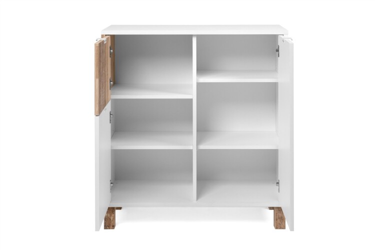 Kommode Naxon 01A weiß / Dekor Old Style hell