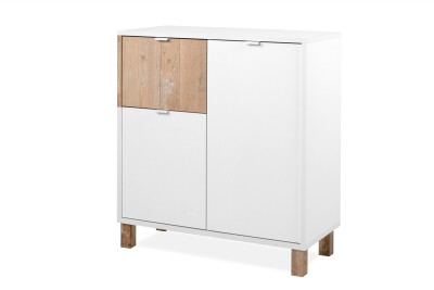 Kommode Naxon 01A weiß / Dekor Old Style hell