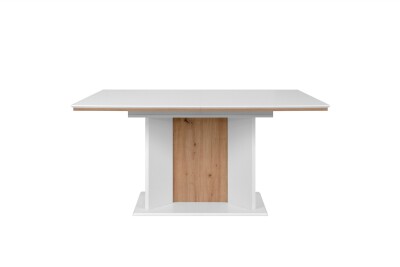 Auszugstisch Alora 80A weiß / Dekor Artisan Oak