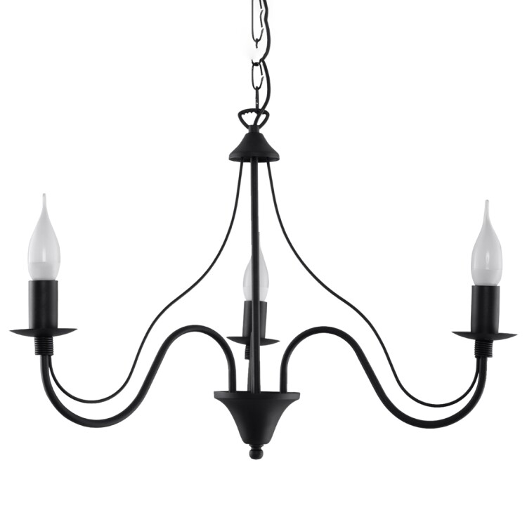 Kronleuchter SOLX 3 schwarz