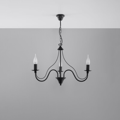 Kronleuchter SOLX 3 schwarz