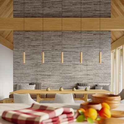 Hängeleuchte TIRA 2 Holz